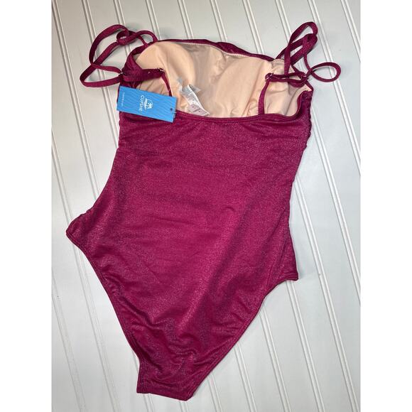 NWT Cupshe Ruched Tummy Control One-Piece Beach Swim Surf Paddle BUNDLE Size S - Picture 7 of 7